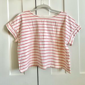 Madewell Boxy Crop Tee in Tacoma Stripe